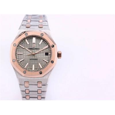 Replica Royal Oak  A21J  Automatic Movement Womens  Watch White  Dial Two Tone Rose Gold E A20