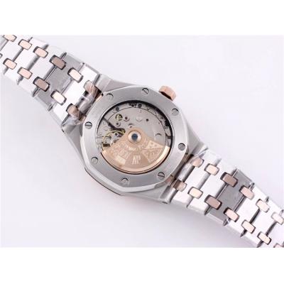 Replica Royal Oak  A21J  Automatic Movement Womens  Watch White  Dial Two Tone Rose Gold E A20