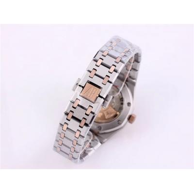 Replica Royal Oak  A21J  Automatic Movement Womens  Watch White  Dial Two Tone Rose Gold E A20