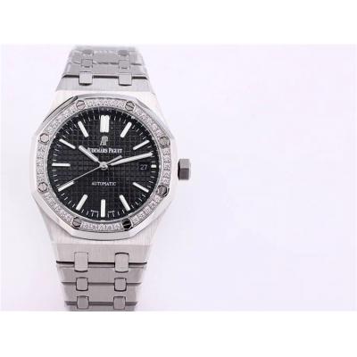 Replica Royal Oak  A21J  Automatic Movement Womens Watch Black Dial Stainless steel F A20