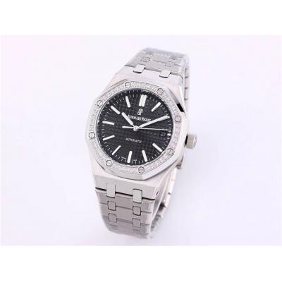 Replica Royal Oak  A21J  Automatic Movement Womens Watch Black Dial Stainless steel F A20