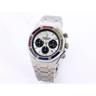 Replica  Royal Oak Japan Quartz chronograph Movement Mens Watch Green Dial Stainless steel B A24