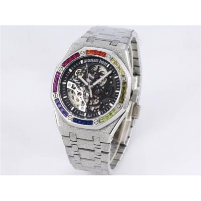 Replica Royal Oak  A21J  Automatic Movement Mens Watch Skeleton Dial Stainless steel B A26