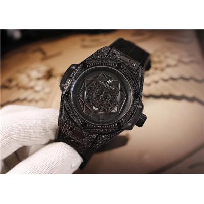 Replica Big  Bang A21J  Automatic Movement Mens Watch Skeleton Dial Rubber Strap E05