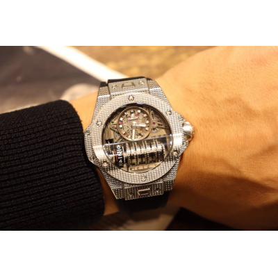 Replica Big Bang MP-11  A21J  Automatic Movement Mens Watch  Skeleton Dial Rubber Strap E11