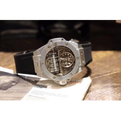 Replica Big Bang MP-11  A21J  Automatic Movement Mens Watch  Skeleton Dial Rubber Strap E11