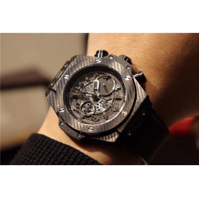 Replica Classic Fusion A21J  Automatic Movement Mens Watch Skeleton Dial Rubber Strap E14