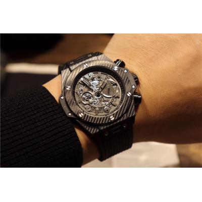 Replica Classic Fusion A21J  Automatic Movement Mens Watch Skeleton Dial Rubber Strap E14