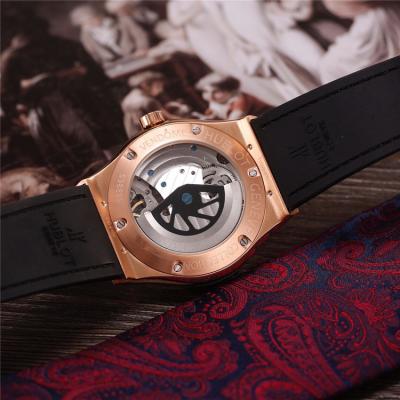 Replica Big Bang  A21J  Automatic Movement Mens Watch Skeleton Dial Leather Strap A G03