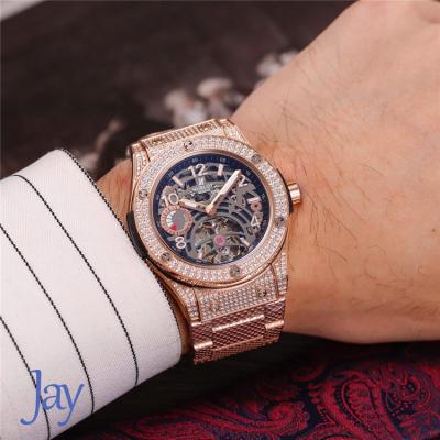 Replica Big Bang  A21J  Automatic Movement Mens Watch Skeleton Dial Rose Gold B G03