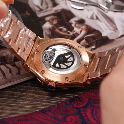 Replica Big Bang  A21J  Automatic Movement Mens Watch Skeleton Dial Rose Gold B G03