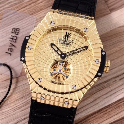 Replica Big Bang  A21J  Automatic Movement Mens Watch  Rose Gold Dial Leather Strap G04