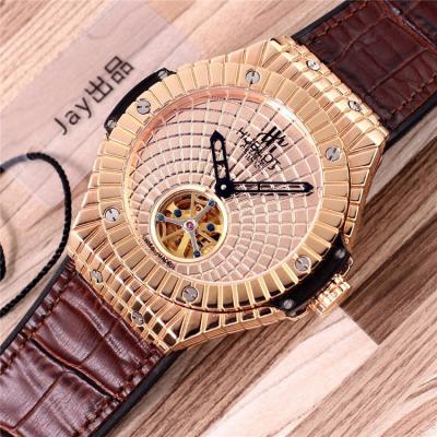 Replica Big Bang  A21J  Automatic Movement Mens Watch  Rose Gold Dial Leather Strap G04