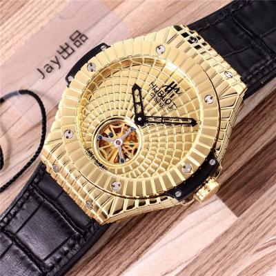 Replica Big Bang  A21J  Automatic Movement Mens Watch  Rose Gold Dial Leather Strap G04