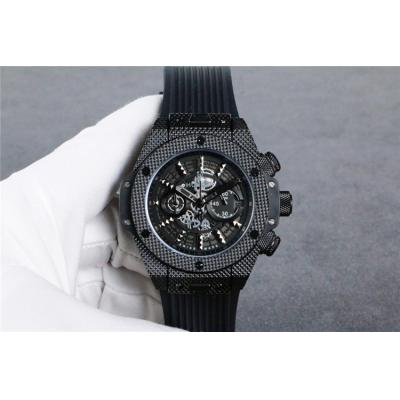 Replica Classic Fusion  Quartz chronograph Movement  Mens Watch Skeleton Dial Rubber Strap G09