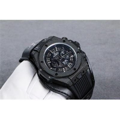 Replica Classic Fusion  Quartz chronograph Movement  Mens Watch Skeleton Dial Rubber Strap G09