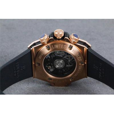 Replica Classic Fusion  Quartz chronograph Movement  Mens Watch Skeleton Dial Rubber Strap G09