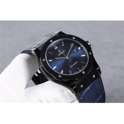 Replica Classic Fusion  Japan Miyota 8215 Automatic Movement  Mens Watch Blue Dial Leather Strap G10