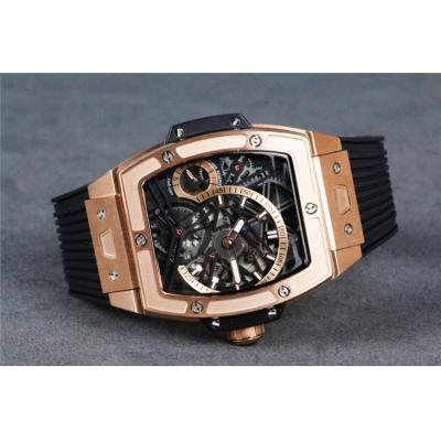 Replica Big Bang  A21J  Automatic Movement Mens Watch  Skeleton Dial Rubber Strap G11