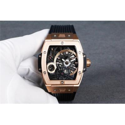 Replica Big Bang  A21J  Automatic Movement Mens Watch  Skeleton Dial Rubber Strap G11