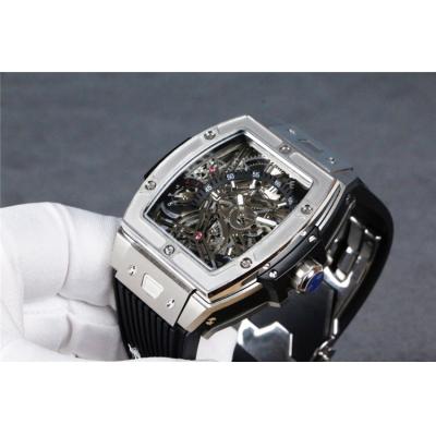 Replica Big Bang  A21J  Automatic Movement Mens Watch  Skeleton Dial Rubber Strap G11