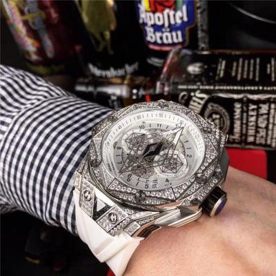 Replica Big Bang  A21J  Automatic Movement Mens Watch Skeleton Dial Rubber Strap  G17