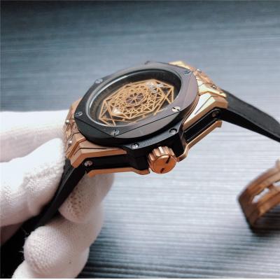 Replica Big Bang Japan  Quartz  Movement Mens Watch   Skeleton Dial Leather  Strap  G19