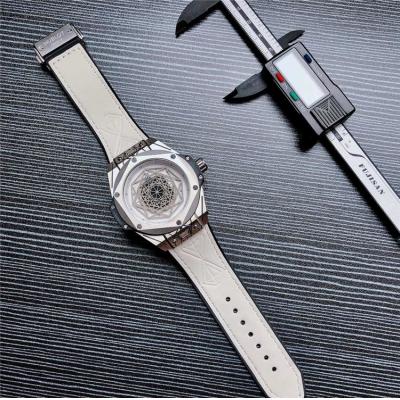 Replica Big Bang Japan  Quartz  Movement Mens Watch   Skeleton Dial Leather  Strap  G19