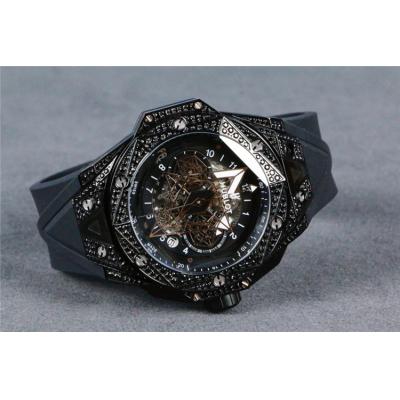 Replica Big Bang A21J  Automatic  Movement  Mens Watch   Skeleton Dial  Rubber  Strap  G20