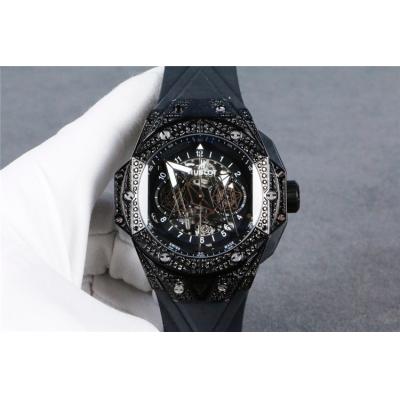 Replica Big Bang A21J  Automatic  Movement  Mens Watch   Skeleton Dial  Rubber  Strap  G20