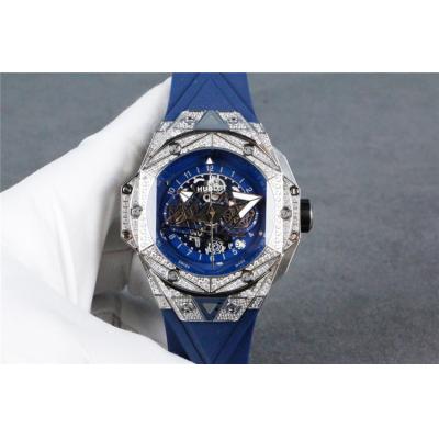 Replica Big Bang A21J  Automatic  Movement  Mens Watch   Skeleton Dial  Rubber  Strap  G20