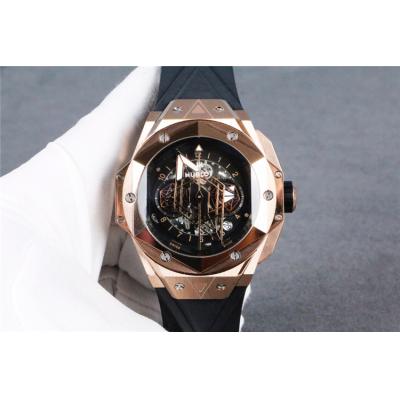 Replica Big Bang A21J  Automatic  Movement  Mens Watch  Skeleton Dial  Rubber  Strap A G22