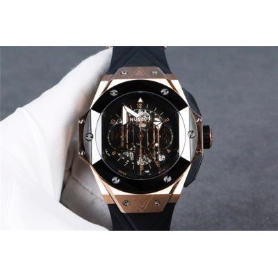 Replica Big Bang A21J  Automatic  Movement  Mens Watch  Skeleton Dial  Rubber  Strap A G22