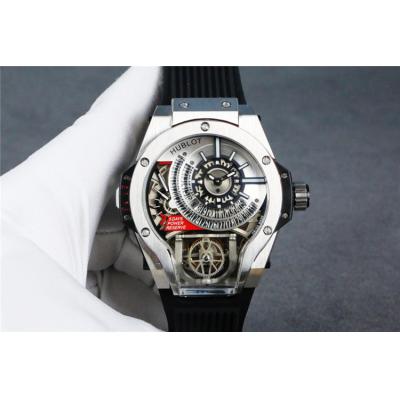 Replica Big Bang MP-09 TOURBILLON BI-AXIS  A21J  Automatic  Movement  Mens Watch  Skeleton Dial  Rubber  Strap  G23