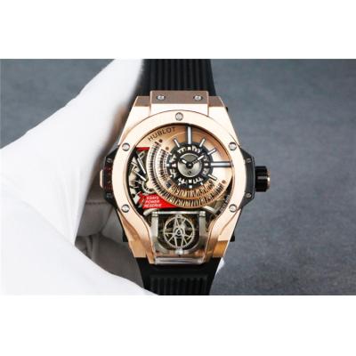 Replica Big Bang MP-09 TOURBILLON BI-AXIS  A21J  Automatic  Movement  Mens Watch  Skeleton Dial  Rubber  Strap  G23