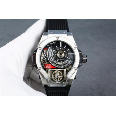 Replica Big Bang MP-09 TOURBILLON BI-AXIS  A21J  Automatic  Movement  Mens Watch  Skeleton Dial  Rubber  Strap  G23