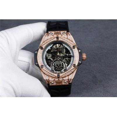 Replica Big Bang A21J  Automatic  Movement  Mens Watch Skeleton Dial  Rubber  Strap  G26