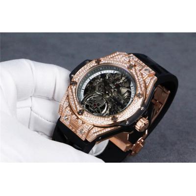 Replica Big Bang A21J  Automatic  Movement  Mens Watch Skeleton Dial  Rubber  Strap  G26