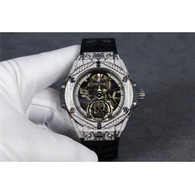 Replica Big Bang A21J  Automatic  Movement  Mens Watch Skeleton Dial  Rubber  Strap  G26