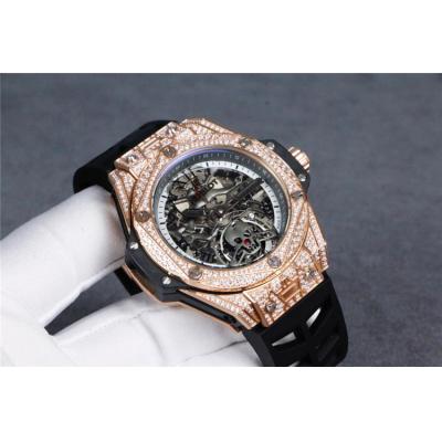 Replica Big Bang A21J  Automatic  Movement  Mens Watch Skeleton Dial  Rubber  Strap  G26