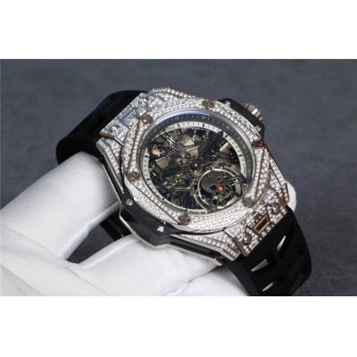 Replica Big Bang A21J  Automatic  Movement  Mens Watch Skeleton Dial  Rubber  Strap  G26