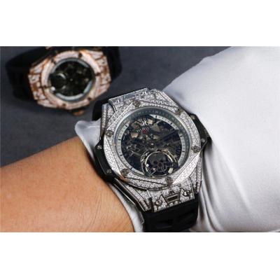 Replica Big Bang A21J  Automatic  Movement  Mens Watch Skeleton Dial  Rubber  Strap  G26