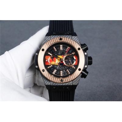 Replica Classic Fusion  Japan  Quartz  chronograph Movement Mens Watch Skeleton Dial  Rubber  Strap  G28