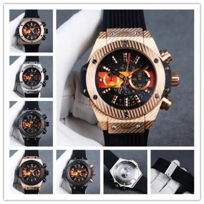 Replica Classic Fusion  Japan  Quartz  chronograph Movement Mens Watch Skeleton Dial  Rubber  Strap  G28