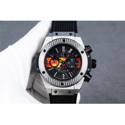 Replica Classic Fusion  Japan  Quartz  chronograph Movement Mens Watch Skeleton Dial  Rubber  Strap  G28