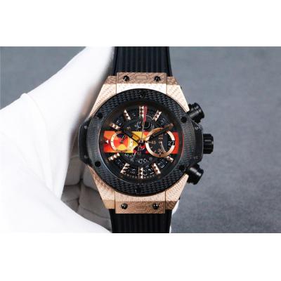 Replica Classic Fusion  Japan  Quartz  chronograph Movement Mens Watch Skeleton Dial  Rubber  Strap  G28