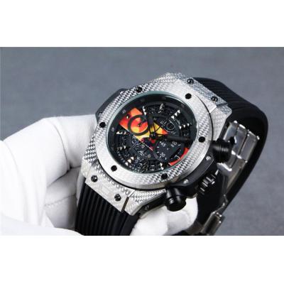 Replica Classic Fusion  Japan  Quartz  chronograph Movement Mens Watch Skeleton Dial  Rubber  Strap  G28