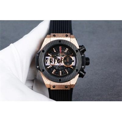 Replica Classic Fusion  Japan  Quartz  chronograph Movement Mens Watch Skeleton Dial  Rubber  Strap  G29