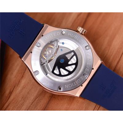 Replica Classic Fusion  A21J  Automatic  Movement  Mens Watch Blue Dial  Rubber  Strap A G31