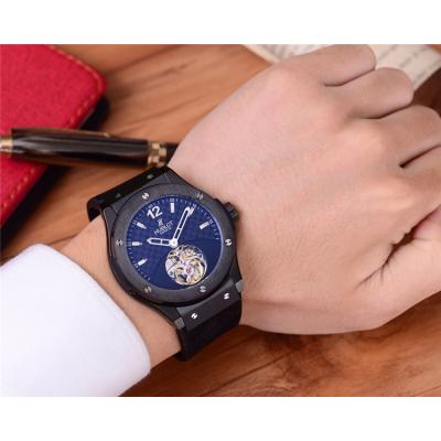 Replica Classic Fusion  A21J  Automatic  Movement  Mens Watch Blue Dial  Rubber  Strap B G31